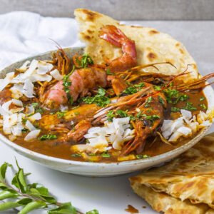 Prawn Curry Roti