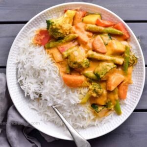 Mixed Vegetable Korma Rice (Veg, GF, CN)