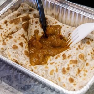 Butter chicken roti in Vancouver